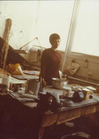Eva Hesse in her Bowery Studio, New York, NY