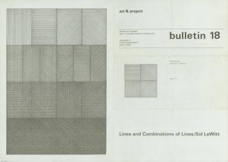 Bulletin 18: Lines and Combinations of Lines/Sol LeWitt, January 1970