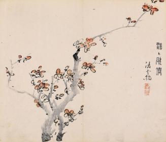 Plum Blossoms, from the Ten Bamboo Studio Calligraphy and Painting Manual