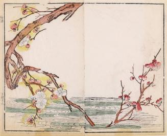 Prunus Branch Dipping into Water, from Mustard Seed Garden Painting Manual