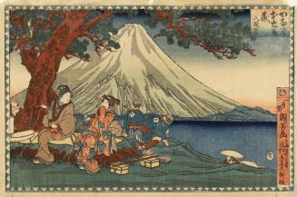 Tonase and Her Mother Rest in View of Mt. Fuji, Act 8 from Kanadehon Chushingura