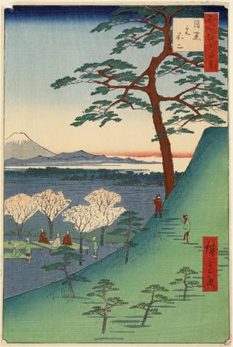 The Original Fuji at Meguro (Meguro Moto-Fuji), from the series One Hundred Famous Views of Edo (Meisho Edo hyakkei)