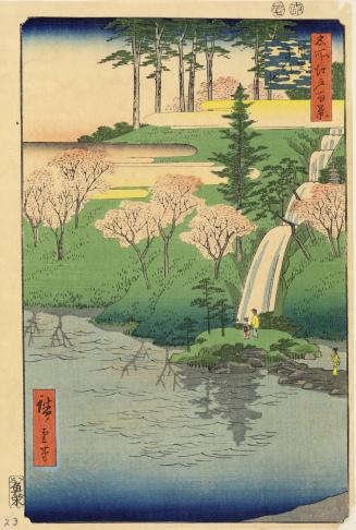 The Chiyogaike Pond at Meguro (Meguro Chiyogaike), from the series One Hundred Famous Views of Edo (Meisho Edo hyakkei)