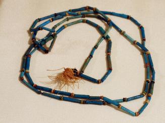 Beaded Necklace with Cloth Tassel