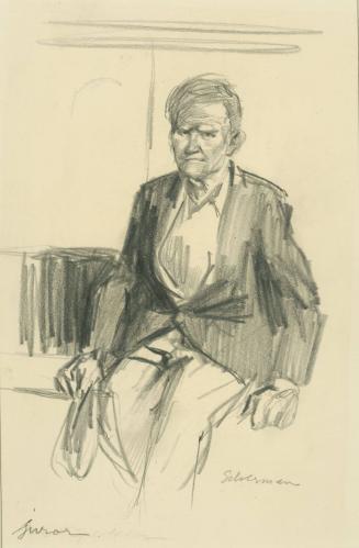 Juror at King Trial, from a series of drawings documenting the 1956 Montgomery Bus Boycott, Montgomery, AL
