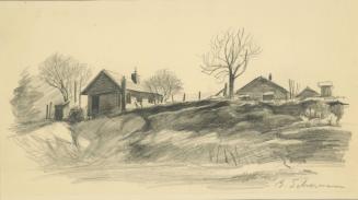 Outskirts of Montgomery, from a series of drawings documenting the 1956 Montgomery Bus Boycott, Montgomery, AL