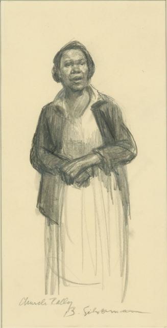 A Singer at a Church Rally, from a series of drawings documenting the 1956 Montgomery Bus Boycott, Montgomery, AL