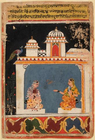A Lady Separated from her Lover is Consoled by a Maid from a Nayak-Nayika Bhed, Virahini Nayika