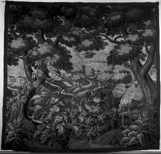 Tapestry with Birds and Landscape Design