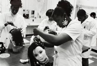 Training session at the Vogue Beauty Academy, Cleveland, Ohio