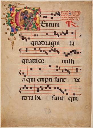 Leaf from an Antiphonary, with the Initial C ("Centum"): The Slaughter of the Innocents