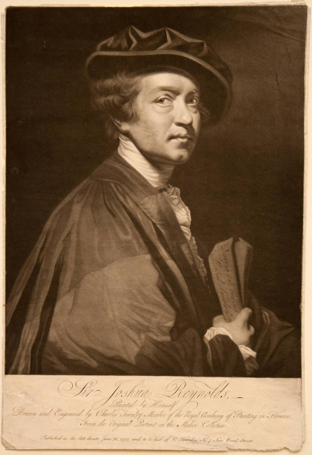 Sir Joshua Reynolds (after the Self Portrait in the Uffizi)