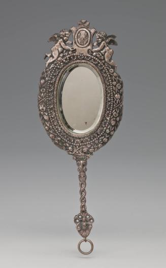 Mirror with Two Cupids Holding a Cartouche