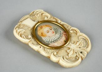 Folding Mirror with portrait of the Countess of Soissons