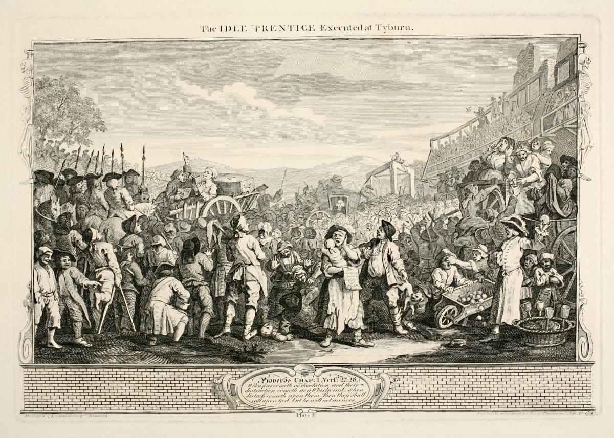 The Idle `Prentice Executed at Tyburn, plate 11 from the series Industry and Ildleness