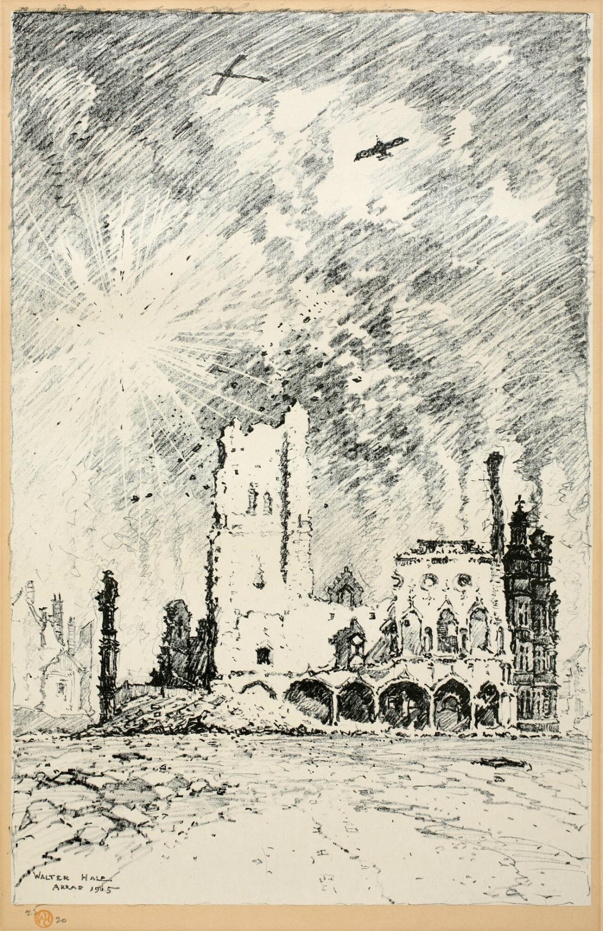 Bombardment, Hotel de Ville, Arras