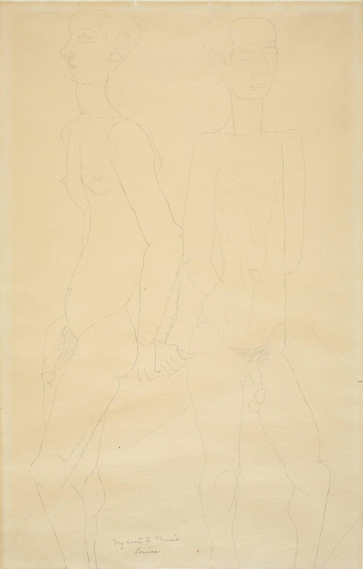 Study of Two Male Nudes