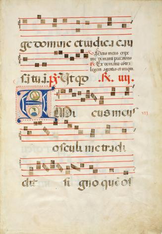 Leaf from an Antiphonary, with the Initial A ("Amicus")
