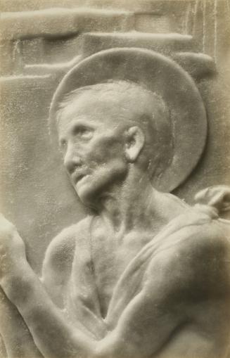 Head of St. Jerome from St. Jerome in the Desert relief, the Collection of Mr. Joseph Widener, Elkins Park, plate 13 from Magdalen Sculptures in Relief ; Studies in the History and Criticism of Sculpture, VI