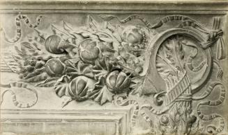 Decorative Carving of Fruit and Foliage on the Doorway at the Right Corner of the Lintel from the Facade of Santa Maria Novella, Florence, plate 28 from Magdalen Sculptures in Relief ; Studies in the History and Criticism of Sculpture, VI