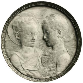 Plate 9. The Relief as a Whole. The Christ-Child and the Young Saint John, Relief. Arconati-Visconti Collection, Louvre, Paris. Studies in the History and Criticism of Sculpture, volume VI: The Magdalen and Sculptures in Relief by Desiderio da Settignano