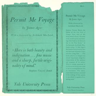 Permit Me Voyage, by James Agee, from the portfolio, In Our Time: Covers for a Small Library After the Life for the Most Part