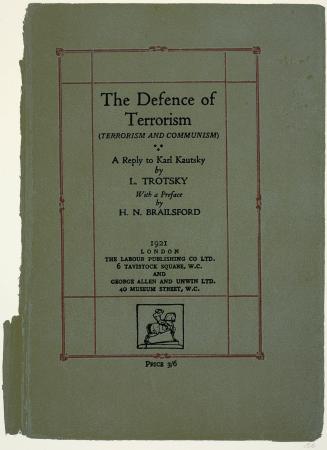 The Defence of Terrorism, from the portfolio, In Our Time: Covers for a Small Library After the Life for the Most Part
