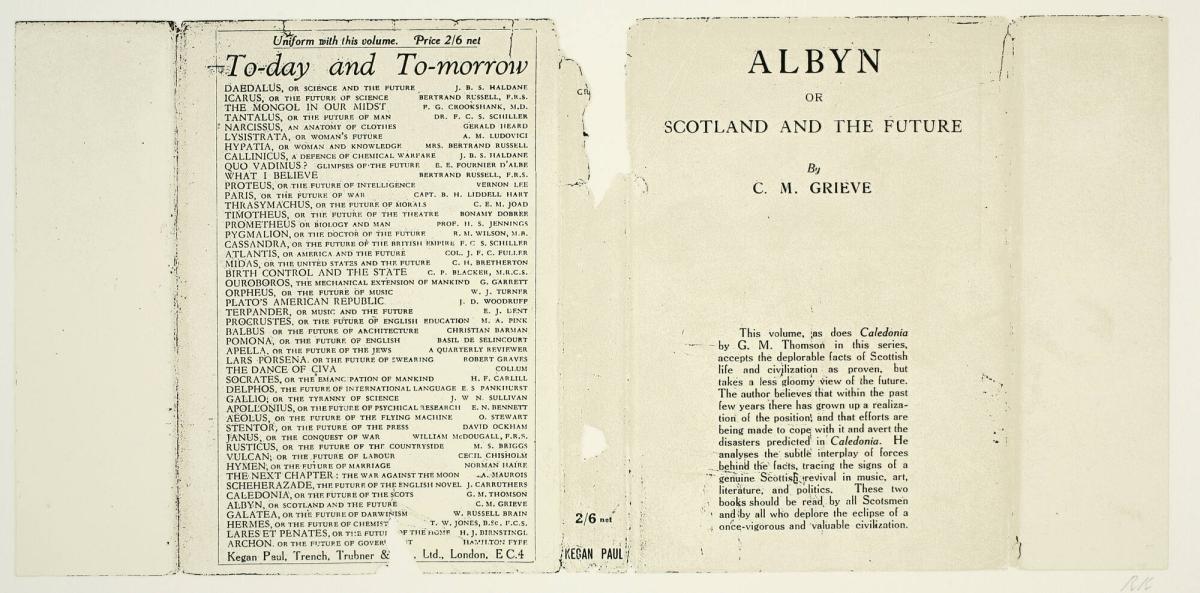 Albyn, by C. M. Grieve, from the portfolio, In Our Time: Covers for a Small Library After the Life for the Most Part