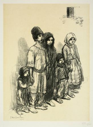 Serbian Refugees, from the series Croquis du temps de Guerre