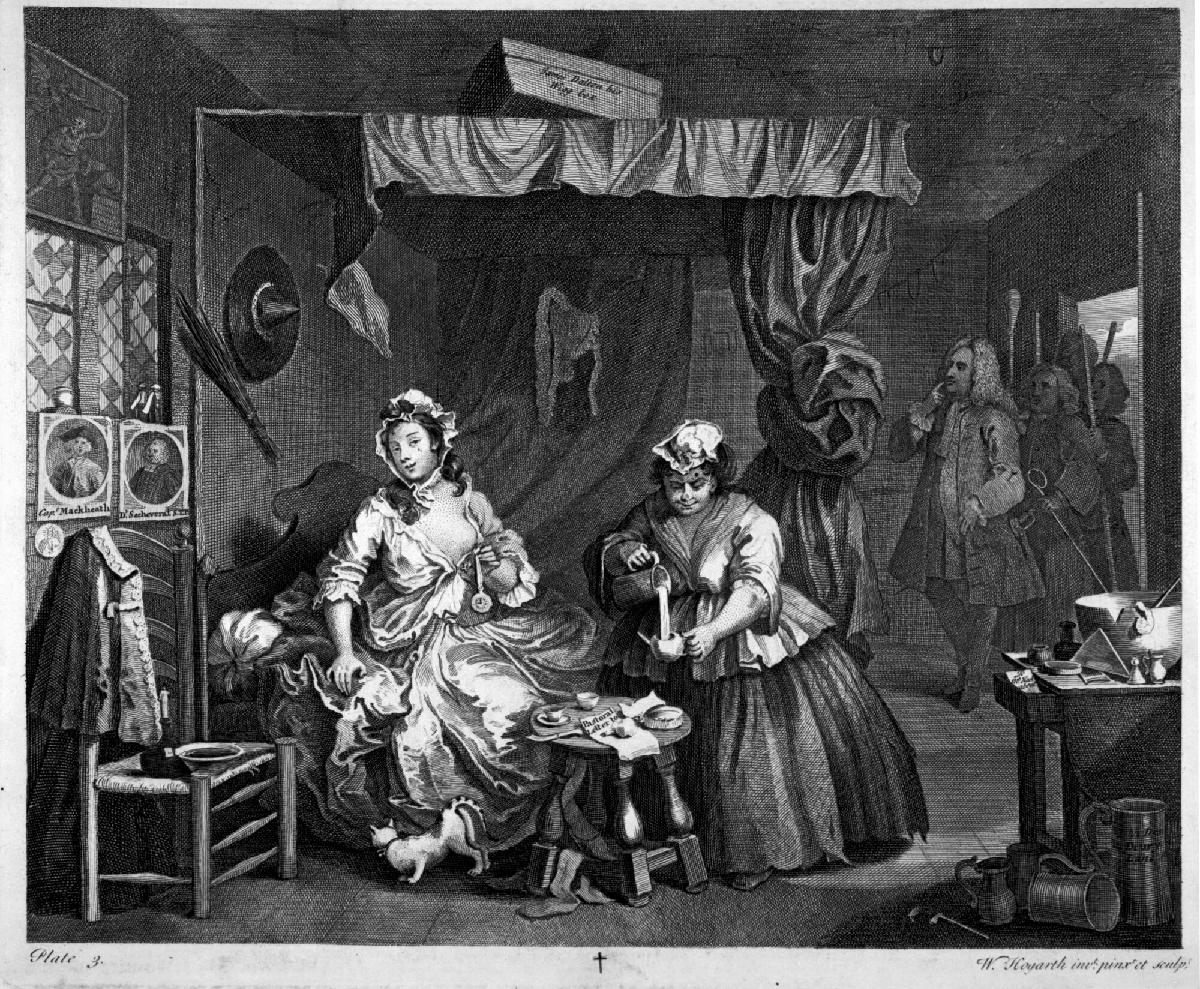 The Harlot's Progress, Plate 3