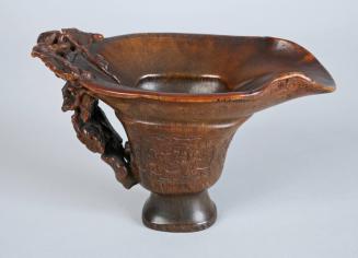 Libation Cup with Handle Carved in the Shape of a Flowering Plum Branch
