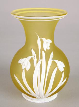 Vase with Snowdrops and Butterfly Design