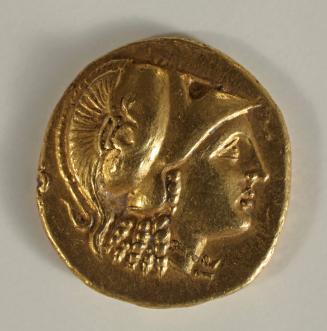 Stater: Obverse, Head of Pallas Athena; Reverse, Standing Nike Holding a Naval Mast in Left Hand and Wreath in Right Hand