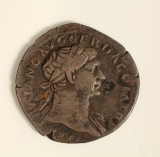 Denarius: Obverse, Head of Trajan; Reverse, Seated Concord