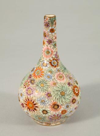 Pyriform Vase with Floral Design