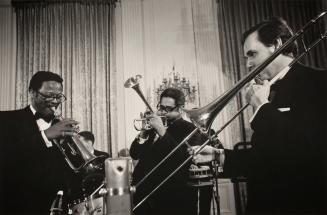 Clark Terry, Dizzy Gillespie and Urbie Green, Duke Ellington's 70th Birthday, The White House, Washington, D.C.