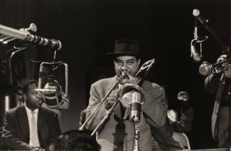 Joe Wilder and Dickie Wells, Television Studio, The Sound of Jazz Rehearsal, New York City
