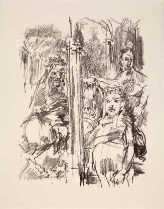 Lear, Regan, Goneril: "O reason not the need" (Act II, Scene IV), from the portfolio King Lear