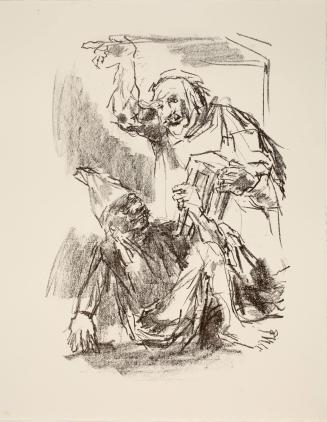 Lear and Fool: "Arraign her first 'tis Goneril" (Act III, Scene VI), from the portfolio King Lear