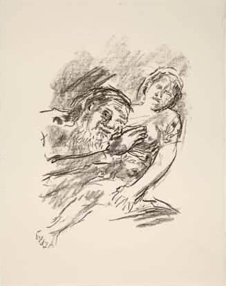 Lear with Cordelia in his arms: "If that her breath will mist or stain the stone, Why, then she lives" (Act V, Scene III), from the portfolio King Lear