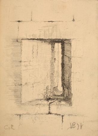 Sketch of a Casewment Window with Keyhole Opening