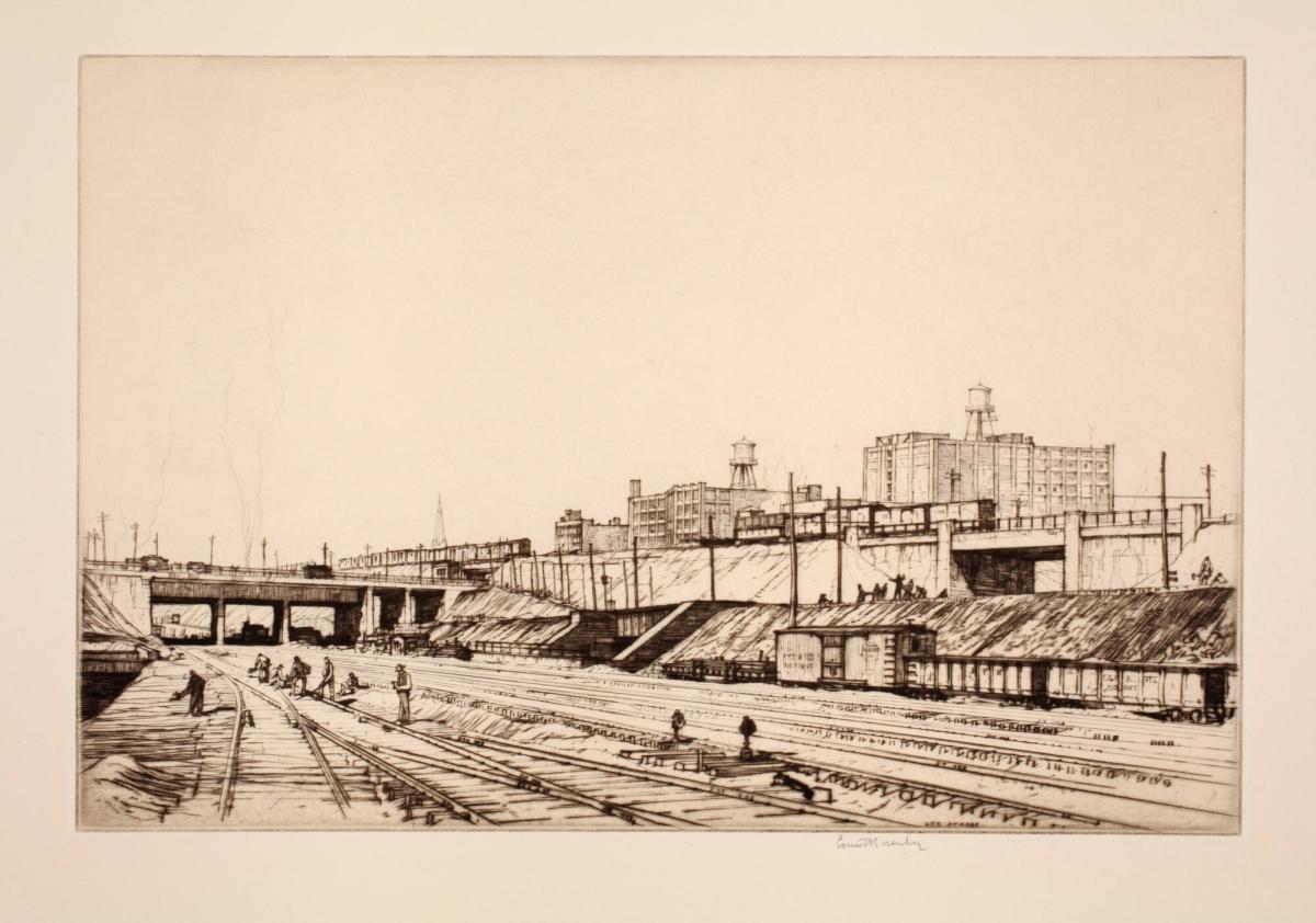 New Right-of-Way West of East 49th Street, July 1929, from the Cleveland Union Terminal Series