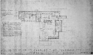 Sheet No. 2: General Plan, for The Charles Weltzheimer House, Oberlin, Ohio