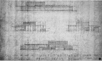 Sheet No. 3: Elevations, for The Charles Weltzheimer House, Oberlin, Ohio