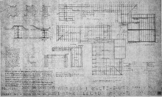 Sheet No. 4: Roof Framing Plan, for The Charles Weltzheimer House, Oberlin, Ohio