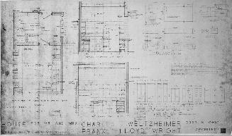Sheet No. 7: Workspace Details, for The Charles Weltzheimer House, Oberlin, Ohio