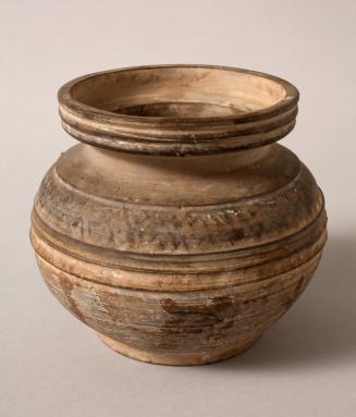 Bowl Banded with Shallow Grooves and Flared Lip