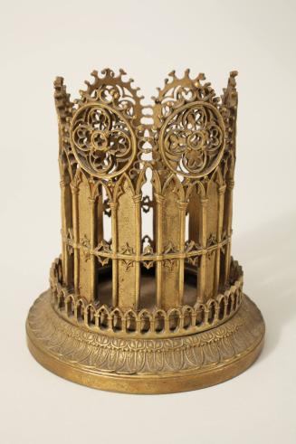 Cylindrical Taper Holder on Base with Openwork Decoration
