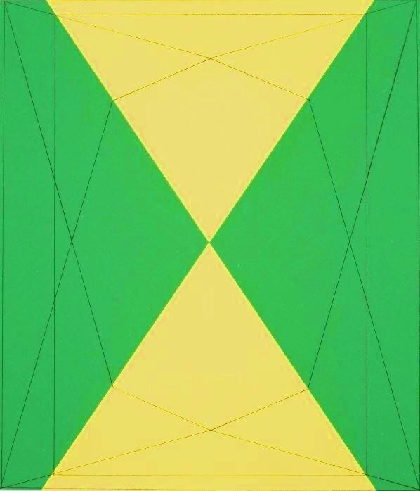 Single Fat Green and Yellow Card, Cat's Cradle Lines