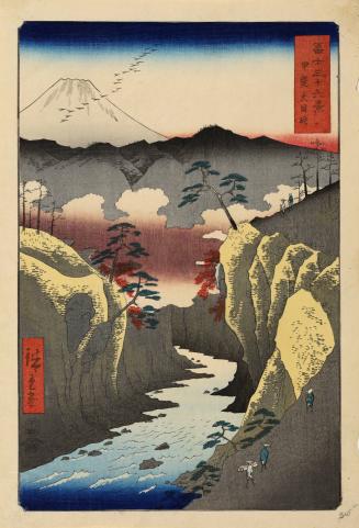 Inume Pass in Kai Province, from the series Thirty-six Views of Mt. Fuji